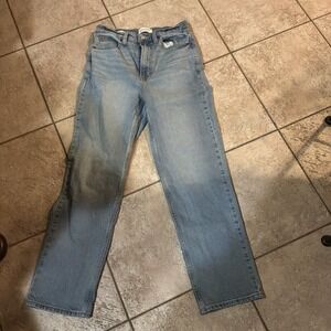 Universal Thread Women's Light Wash High Rise Straight Leg Jeans Size 4R Denim